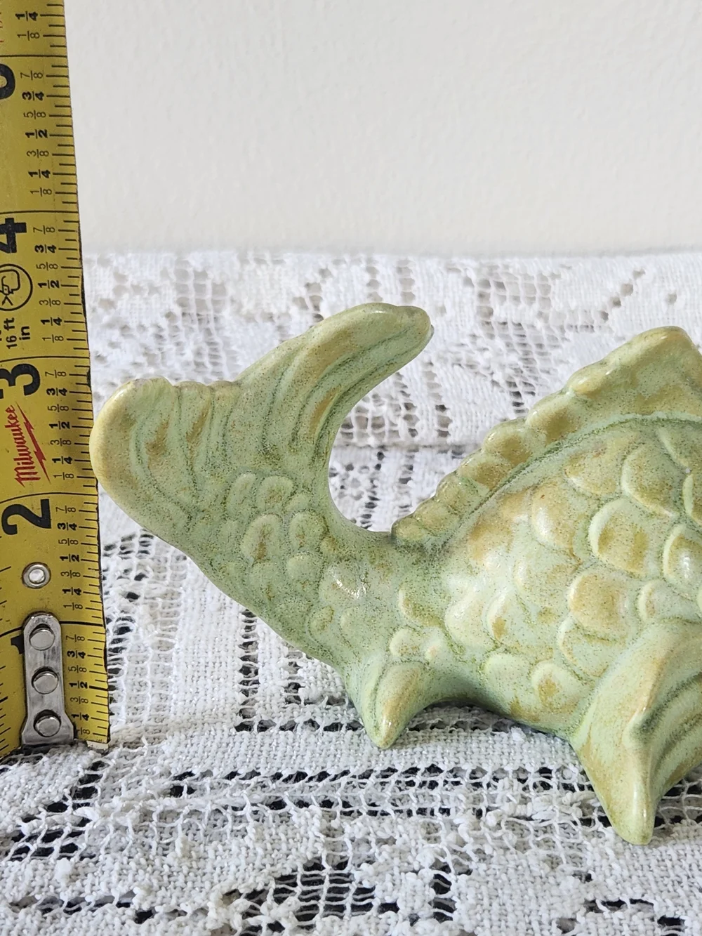 Decorative Ceramic Fish Figurine - Light Green
